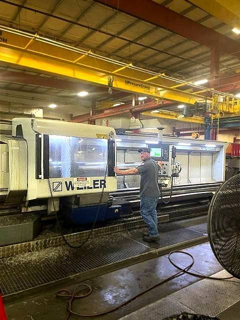 machinist operating weiler machine